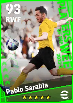 Pablo Sarabia eFootball 2026 player card — 93 OVR RWF