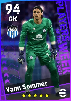 Yann Sommer eFootball 2026 player card — 94 OVR GK