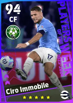 Ciro Immobile eFootball 2026 player card — 94 OVR CF