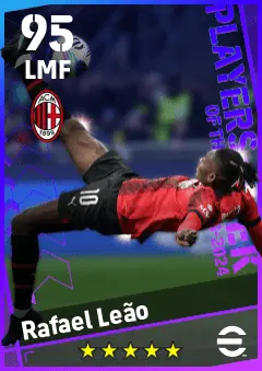 Rafael Leao eFootball 2026 player card — 95 OVR LMF