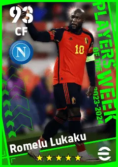 Romelu Lukaku eFootball 2026 player card — 93 OVR CF