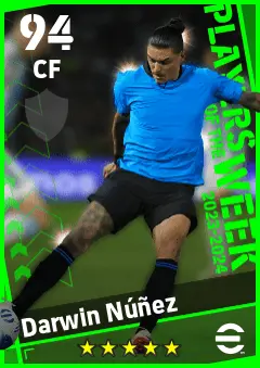 Darwin Nunez eFootball 2026 player card — 94 OVR CF
