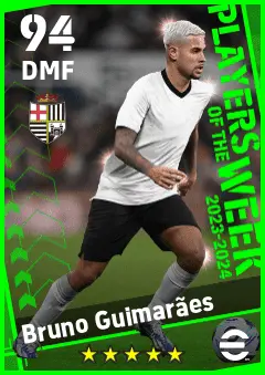 Bruno Guimaraes eFootball 2026 player card — 94 OVR DMF