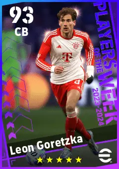 Leon Goretzka eFootball 2026 player card — 93 OVR CB