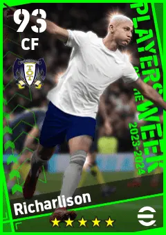 Richarlison eFootball 2026 player card — 93 OVR CF