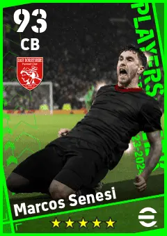 Marcos Senesi eFootball 2026 player card — 93 OVR CB