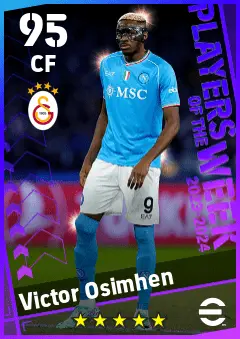 Victor Osimhen eFootball 2026 player card — 95 OVR CF