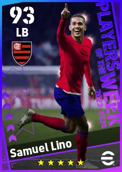 Samuel Lino eFootball 2026 player card — 93 OVR LB