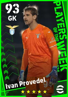 Ivan Provedel eFootball 2026 player card — 93 OVR GK