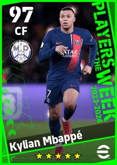 Kylian Mbappe eFootball 2026 player card — 97 OVR CF