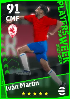 Ivan Martin eFootball 2026 player card — 91 OVR CMF