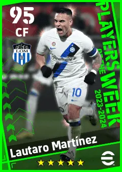 Lautaro Martinez eFootball 2026 player card — 95 OVR CF
