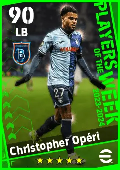 Christopher Operi eFootball 2026 player card — 90 OVR LB
