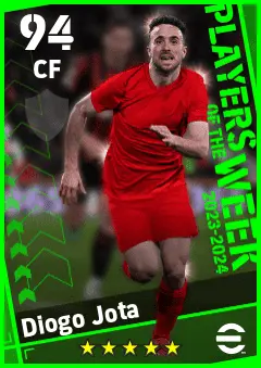 Diogo Jota eFootball 2026 player card — 94 OVR CF
