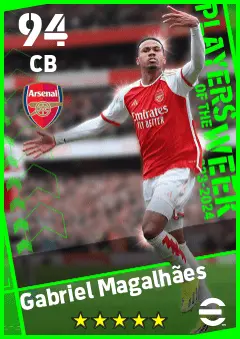 Gabriel Magalhaes eFootball 2026 player card — 94 OVR CB