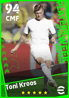 Toni Kroos eFootball 2026 player card — 94 OVR CMF