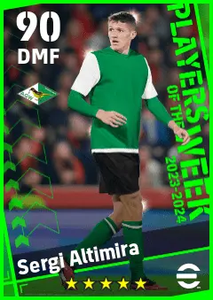 Sergi Altimira eFootball 2026 player card — 90 OVR DMF