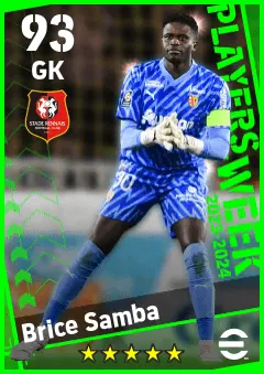 Brice Samba eFootball 2026 player card — 93 OVR GK