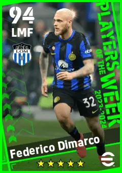 Federico Dimarco eFootball 2026 player card — 94 OVR LMF