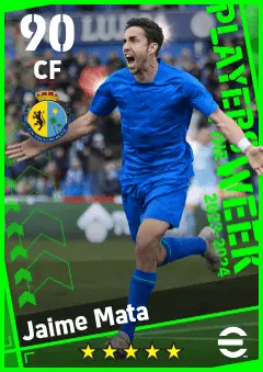 Jaime Mata eFootball 2026 player card — 90 OVR CF