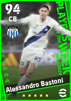 Alessandro Bastoni eFootball 2026 player card — 94 OVR CB