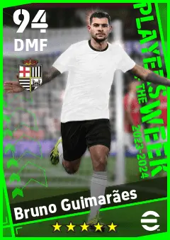 Bruno Guimaraes eFootball 2026 player card — 94 OVR DMF
