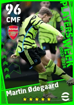 Martin Odegaard eFootball 2026 player card — 96 OVR CMF