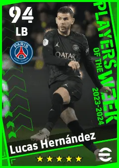 Lucas Hernandez eFootball 2026 player card — 94 OVR LB
