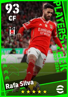 Rafa Silva eFootball 2026 player card — 93 OVR CF