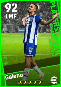 Galeno eFootball 2026 player card — 92 OVR LMF