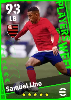 Samuel Lino eFootball 2026 player card — 93 OVR LB