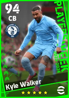 Kyle Walker eFootball 2026 player card — 94 OVR CB