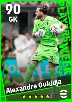 Alexandre Oukidja eFootball 2026 player card — 90 OVR GK