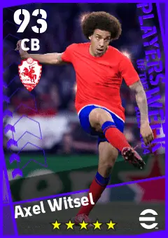 Axel Witsel eFootball 2026 player card — 93 OVR CB