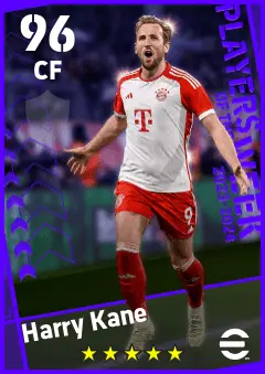 Harry Kane eFootball 2026 player card — 96 OVR CF