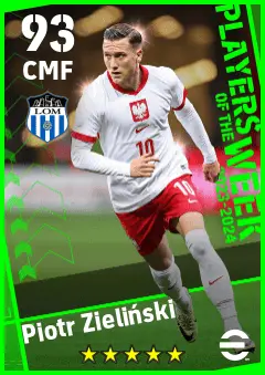 Piotr Zielinski eFootball 2026 player card — 93 OVR CMF