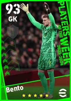 Bento eFootball 2026 player card — 93 OVR GK