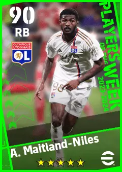 A. Maitland-Niles eFootball 2026 player card — 90 OVR RB