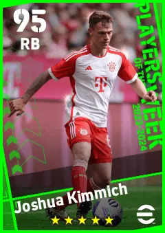Joshua Kimmich eFootball 2026 player card — 95 OVR RB