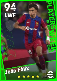Joao Felix eFootball 2026 player card — 94 OVR LWF