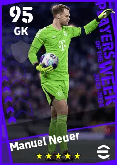 Manuel Neuer eFootball 2026 player card — 95 OVR GK