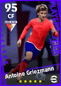 Antoine Griezmann eFootball 2026 player card — 95 OVR CF