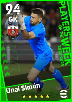 Unai Simon eFootball 2026 player card — 94 OVR GK