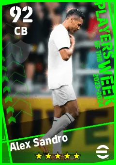 Alex Sandro eFootball 2026 player card — 92 OVR CB