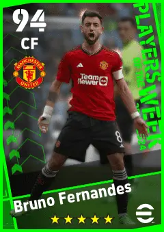 Bruno Fernandes eFootball 2026 player card — 94 OVR CF