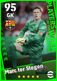 Marc ter Stegen eFootball 2026 player card — 95 OVR GK