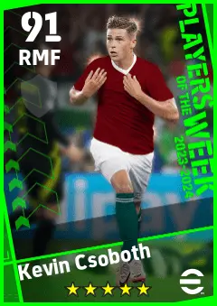 Kevin Csoboth eFootball 2026 player card — 91 OVR RMF
