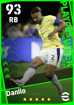 Danilo eFootball 2026 player card — 93 OVR RB