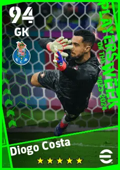 Diogo Costa eFootball 2026 player card — 94 OVR GK