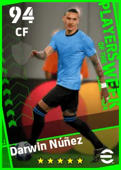 Darwin Nunez eFootball 2026 player card — 94 OVR CF